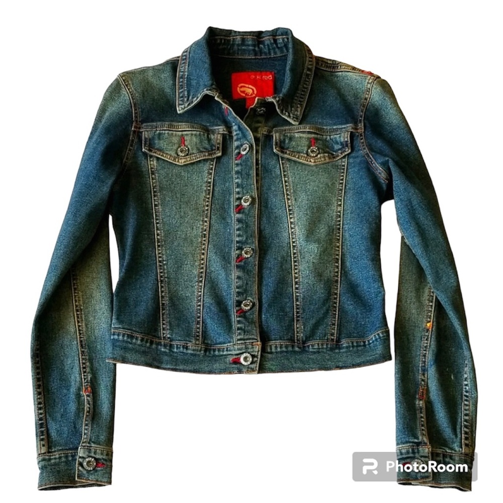 Ecko Red Denim Jacket Size Small